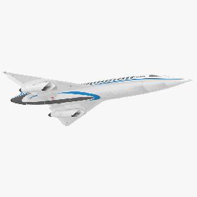 Boom Supersonic Jet Rigged 3D model